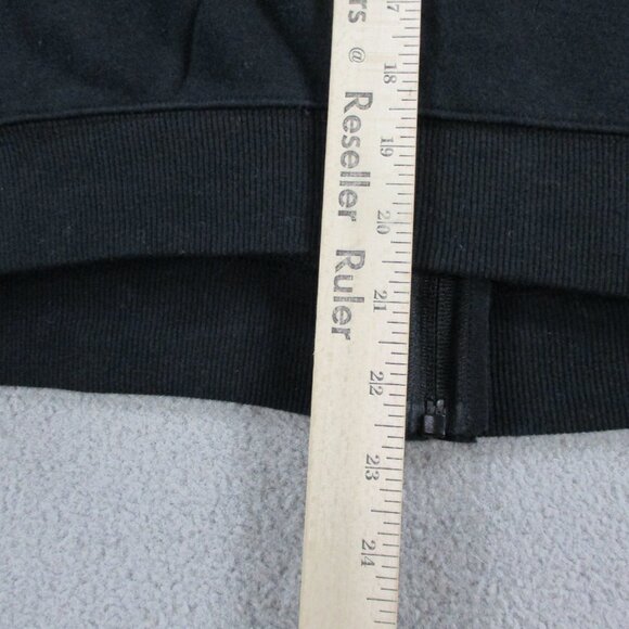 SKIMS Cotton Fleece Zip Up Hoodie Womens XL Onyx Black Sweatshirt Sweater NWT - Picture 8 of 9